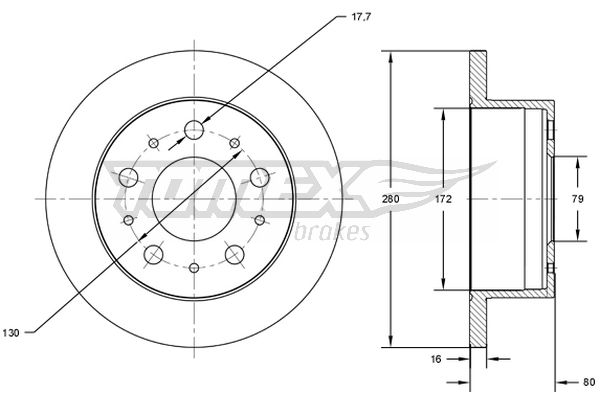 Brzdový kotúč TOMEX Brakes